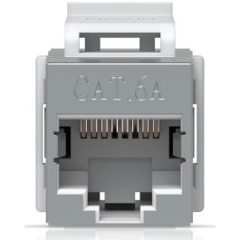 Ubiquiti Acoplador Keystone Cat6A Pass-through para Cables Ethernet Pre-terminados, Conector de Acero Inoxidable - Pack de 12