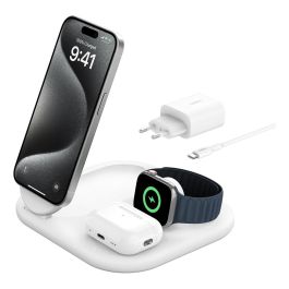 Belkin Qi2 3-in-1 Ladest. 15W Blanco Cargador Inalámbrico para Auriculares, Smartphone y Reloj Inteligente Precio: 64.49999985. SKU: B1B3XD588V