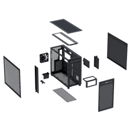 Asus AP303 TG Negro Caja de PC Negro para Placas Base micro ATX, Mini-ITX, ATX