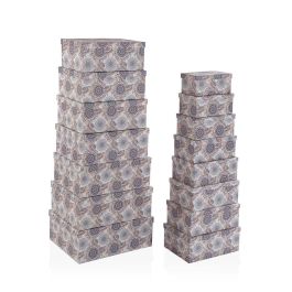 Juego de Cajas Decorativas Versa Cartón (15 Piezas) Juego de Cajas Decorativas Versa Cartón (15 Piezas)