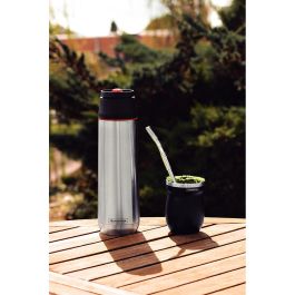 Recipiente para mate de acero inoxidable negro 240 ml