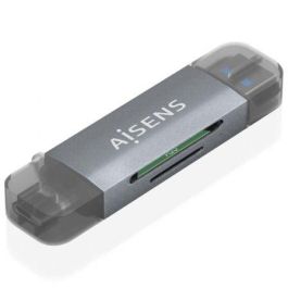 AISENS - LECTOR DE TARJETAS SD, Micro SD, MMC, RS-MMC, MMC Micro, USB-A Y USB-C, GRIS