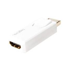 LogiLink CV0100 Adaptador DisplayPort 1.2 a HDMI 4K (Pasivo) Macho a Hembra Blanco