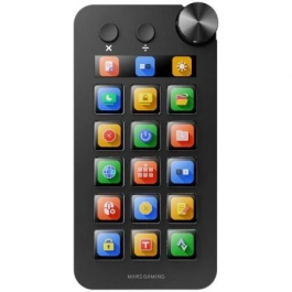 Mars Gaming Control Deck MSD-NEO 15 Teclas LCD Rueda Control Botones Negro para Productividad y Streaming