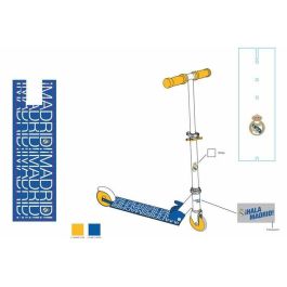 Real Madrid Patinete de Aluminio con 2 Ruedas para Niños, Diseño Oficial del Club, Edad Recomendada a partir de 5 Años Real Madrid Patinete de Aluminio con 2 Ruedas para Niños, Diseño Oficial del Club, Edad Recomendada a partir de 5 Años