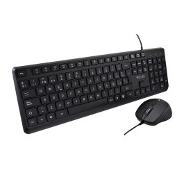 Teclado y Ratón V7 CKU350ES Negro Qwerty Español Precio: 23.68999952. SKU: B14C285NJ4