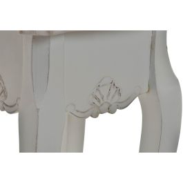 DKD Home Decor Versalles3 Mesita Auxiliar Tradicional Abeto Blanco Natural 35 x 80 x 35 cm Set de 2