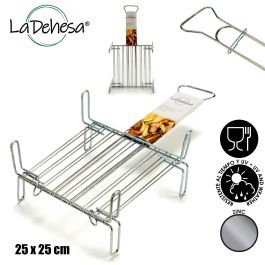 La Dehesa Parrilla Doble Zincada 25x25 cm con 4 Patas y Asa