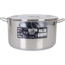 Quttin Olla Industrial Acero 36 cm 19L con Tapa