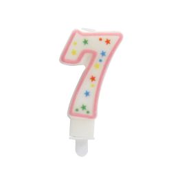 Party Time Vela Numeral 7 para Tarta de Cumpleaños y Aniversario, Decoración con Círculos y Estrellas, 9,5 cm Precio: 1.49999949. SKU: B12FQQNKMB