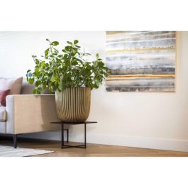 Capi Jardiniere Groove 43x41 cm negro y dorado 445487 Capi Jardiniere Groove 43x41 cm negro y dorado 445487