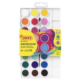 Jovi Acuarelas en Pastillas 22 mm, Colores Surtidos, Estuche 24 Unidades con Pincel Precio: 4.49999968. SKU: B16V3FBCZB