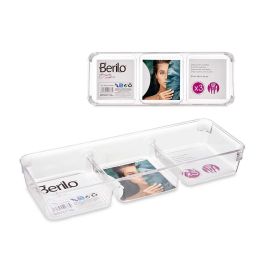 Bandeja Organizadora Multiusos 3 Huecos Berilo 27.5x4x10 cm - Transparente (48 Unidades) Precio: 46.9951537. SKU: B1J5FNNFT4