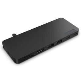 Lenovo USB-C Slim Travel Dock - Adaptador Portátil con Expansión de Puertos, Soporte para Pantallas de Alta Resolución y Carga Óptima