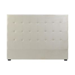 DKD Home Decor Cabecero de Cama Glam de Poliéster y MDF Crema 159x119x8 cm DKD Home Decor Cabecero de Cama Glam de Poliéster y MDF Crema 159x119x8 cm