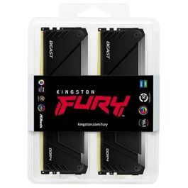 Kingston FURY Beast RGB 64GB DDR4 3200MT/s CL16 DIMM (Kit de 4x16GB) para PC - Memoria RAM con Iluminación