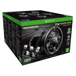 Thrustmaster Volante de Carreras TX RW Edición Cuero, Force Feedback Next Gen, Pedales T3PA, 900°, para PC y Xbox One
