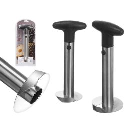 Descorazonador de Piña Kinvara - 24x8.4x8.4 cm, Metal y Plástico, Negro/Plateado (24 Unidades) Precio: 75.68999999. SKU: B16VEHR6H3