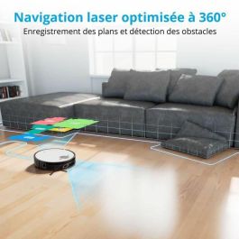 Medion X50 SW Robot Aspirador con Estación de Drenaje, Navegación Láser, 8000 Pa, Zonas NO GO & GO, MED4061275199802