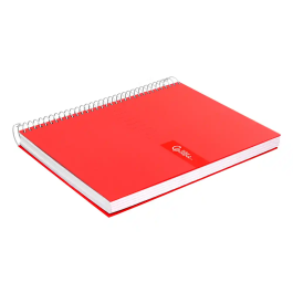 Liderpapel Cuaderno Espiral A4 Crafty Tapa Forrada 80 Hojas 90gr Cuadro 4mm Con Margen Color Roja