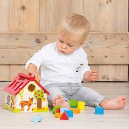 Goula Juego Encajable de Madera Granja, Figuras Geométricas para Niños +5 Años