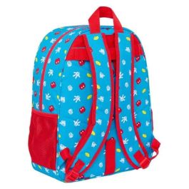 Mochila Escolar Mickey Mouse Clubhouse Fantastic Azul Rojo 33 x 42 x 14 cm