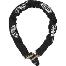 ABUS 1480/180 Candado de cadena de una sola pieza, eslabones 14 mm, funda de tela, cierre directo, cilindro Xplus, 2 llaves