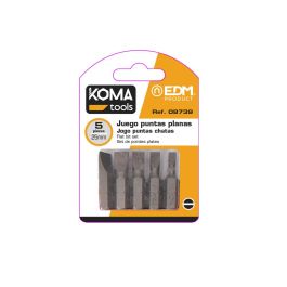 Koma Tools Juego de 5 puntas planas hexagonal 25mm - 3x0,5mm, 4x0,5mm, 5x0,8mm, 6x1mm, 7x1,2mm Precio: 1.49999949. SKU: S7906452