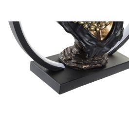 DKD Home Decor Decoración Luminosa Colonial Cobrizo Negro Resina LED USB 11 x 36 x 35.5 cm