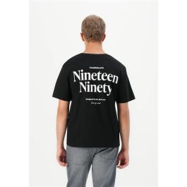 Camiseta de Manga Corta Hombre Jack & Jones Jjninety Ss Crew Negro L
