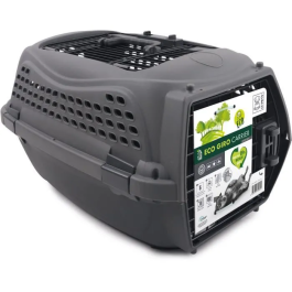 M Pets Jaula de Transporte para Gatos ECO GIRO Jaula de Plástico Talla S Gris