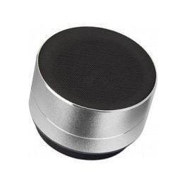 MANHATTAN 165327 Altavoz LED Bluetooth, Luz Multicolor, Controles, USB, MicroSD, Jack 3.5mm, Plateado