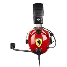 Thrustmaster T.Racing Auriculares Diadema para Juego, Alámbrico, Micrófono Boom Extraíble, Circumaural, 50 mm, Negro/Rojo/Acero inoxidable/Amarillo, Ref. 4060197