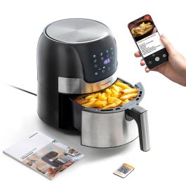 Freidora de Aire InnovaGoods Fryinn 3500 Negro 1400 W 3,5 L Acero Inoxidable Freidora de Aire InnovaGoods Fryinn 3500 Negro 1400 W 3,5 L Acero Inoxidable