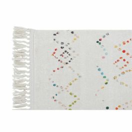 DKD Home Decor Alfombra Urban Poliester Rombos Multicolor Blanco 180x120 cm 600 gsm DKD Home Decor Alfombra Urban Poliester Rombos Multicolor Blanco 180x120 cm 600 gsm