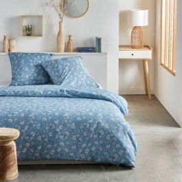 Juego de cama - TODAY Crazy - Estampado floral - 2 personas - 220 x 240 cm - Azul