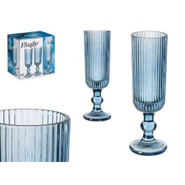 Vivalto Copa Cava Azul Oscuro Rayas 160 ml – Vidrio, 6x18.4x6 cm – Ideal para celebraciones elegantes (24 Unidades) Precio: 38.95000043. SKU: B1F4DF6HCW