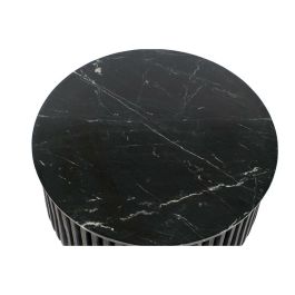 Mesa auxiliar DKD Home Decor Negro Mármol 90 x 90 x 45 cm Madera de mango Mesa auxiliar DKD Home Decor Negro Mármol 90 x 90 x 45 cm Madera de mango