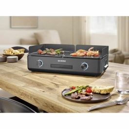 Severin PG8569 Plancha con Superficie de Cocción 48x27cm, Revestimiento Cerámico Antiadherente, 2200W