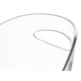 Kinvara Cubitera de botellas doble asa 8L, Plástico transparente, 35x25x25 cm (6 Unidades)