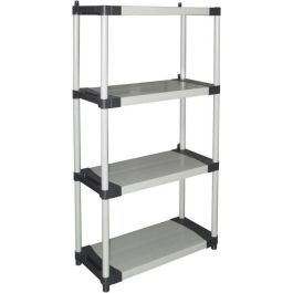 Estante de plástico - TOOD - 4 estantes - Carga 80 kg por estante - 80x40x168 cm - Negro/gris Precio: 89.88999976. SKU: B1AC3ZHVJ9