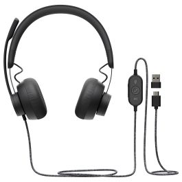 Logitech Zone Wired UC Auriculares con Micrófono, Cancelación de Ruido Dual, USB-C, Certificación Microsoft Teams, 1.9m Precio: 122.49999949. SKU: S55080599