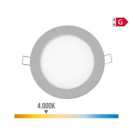 Edm Mini Downlight LED Empotrable Redondo 6W 4000K Luz Día Color Cromado Ø11,7 cm