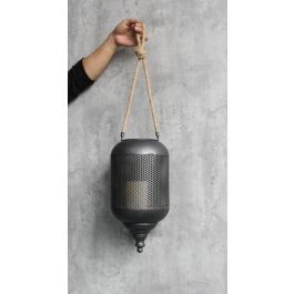 DKD Home Decor Portavela Loft Negro Marrón Metal Cuerda Cristal 22 x 43 x 22 cm Precio: 30.39762. SKU: S3026342