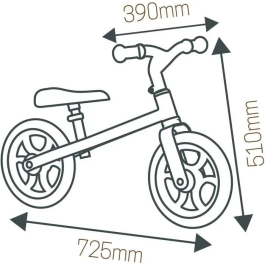 Smoby Bicicleta de Equilibrio para Niños de 2 a 5 años, Desarrollo de Coordinación, Fabricación Española