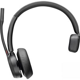Poly Voyager 4310-M UC 4300 UC Serie Auriculares monoaural Bluetooth inalámbricos para oficina/centro de llamadas, diadema, negro