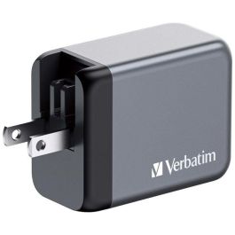 Verbatim Gnc-65 Cargador de Pared GAN 65W con 1 Puerto USB-A 3.0 y 2 Puertos USB-C 3.0