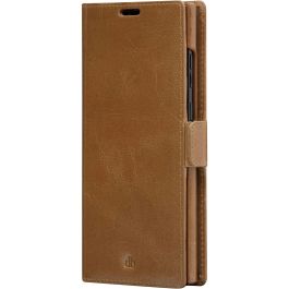 dbramante1928 Funda Tipo Folio de Cuero Genuino Marrón Claro para Samsung Galaxy S22 Ultra