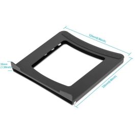 MANHATTAN Soporte Ajustable para Portátil/Tablet 5 Niveles, de 10" a 15.6", Ergonómico de Acero, Negro, hasta 5 kg