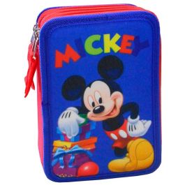 PERONA Plumier Mickey Disney Triple: 2 Bolígrafos, Goma, Sacapuntas, Lápiz, Regla, Tijeras, 18 Lápices y 18 Rotuladores de Colores Precio: 18.49999976. SKU: B1FF9SRJ24
